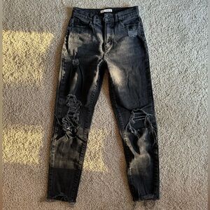 Ripped Black Mom Jeans